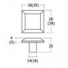 1AK05-BL-39 ปุ่มจับและมือจับเฟอร์นิเจอร์อะคริลิคเพชร สีดำ (S.L)