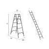 LD-TK04 บันไดอลูมิเนียม อเนกประสงค์ 2ทาง   SANKI ซันกิ 4 ขั้น 