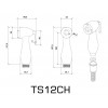 TS12CH สายฉีดชำระสีโครเมียม  Modona โมโดน่า