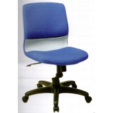 VC722 เก้าอี้สำนักงานสีฟ้า ขาว แบบมีล้อ