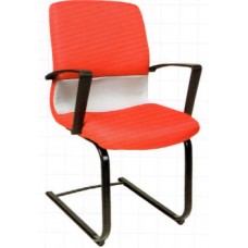 VC724 เก้าอี้สำนักงานสีส้ม ขาว แบบไม่มีล้อ