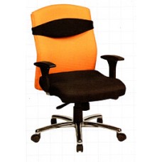 VC752 เก้าอี้สำนักงานสีส้ม ดำ แบบมีล้อ