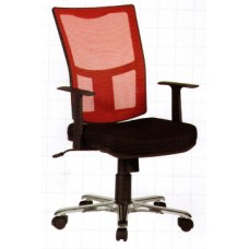 VC769 เก้าอี้สำนักงานสีแดง ดำ แบบมีล้อ
