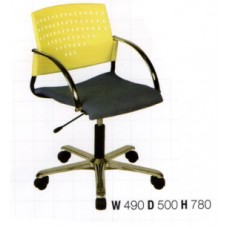 VC613 เก้าอี้ฟังคำบรรยายแบบมีล้อ2สีเหลืองอ่อน ดำ