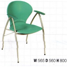 VC667 เก้าอี้ฟังคำบรรยายแบบมีที่พักแขนสีเขียว