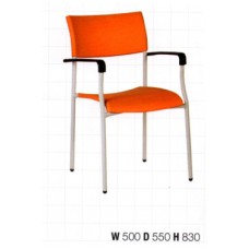 VC818 เก้าอี้ฟังคำบรรยายแบบมีที่พักแขนสีส้ม