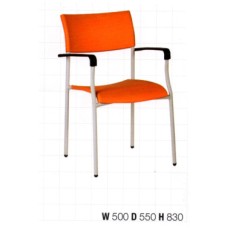 VC818 เก้าอี้ฟังคำบรรยายแบบมีที่พักแขนสีส้ม