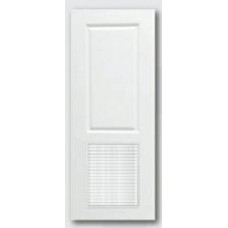 PLR-004 Polywood โพลีวูด ประตูUPVC แบบบานเกร็ดและบานกระจก REVO ขนาด 90cm. สีเทา