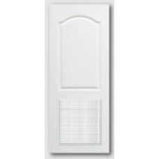 PL-001 Polywood โพลีวูด ประตูPVC แบบบานเกล็ดและบานกระจก  V-Series ขนาด 70cm. สีขาว