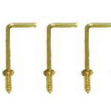 ตะขอตัวแอล ชุบทองเหลือง