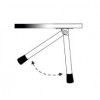 LEG07-YE ขาโต๊ะพับแบบกลมชุบรุ้ง ขาโต๊ะแบบพับได้ Folding Table Leg 